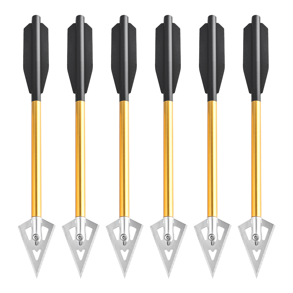 AME ARCHERY Aluminum Shaft Broadhead Mini Crossbow Arrows (12pcs)