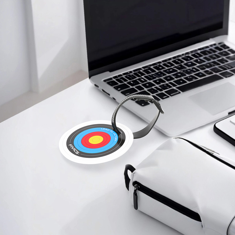 Fivics Archery Target Ring Tag – Hard Plastic Identification Card with Strap