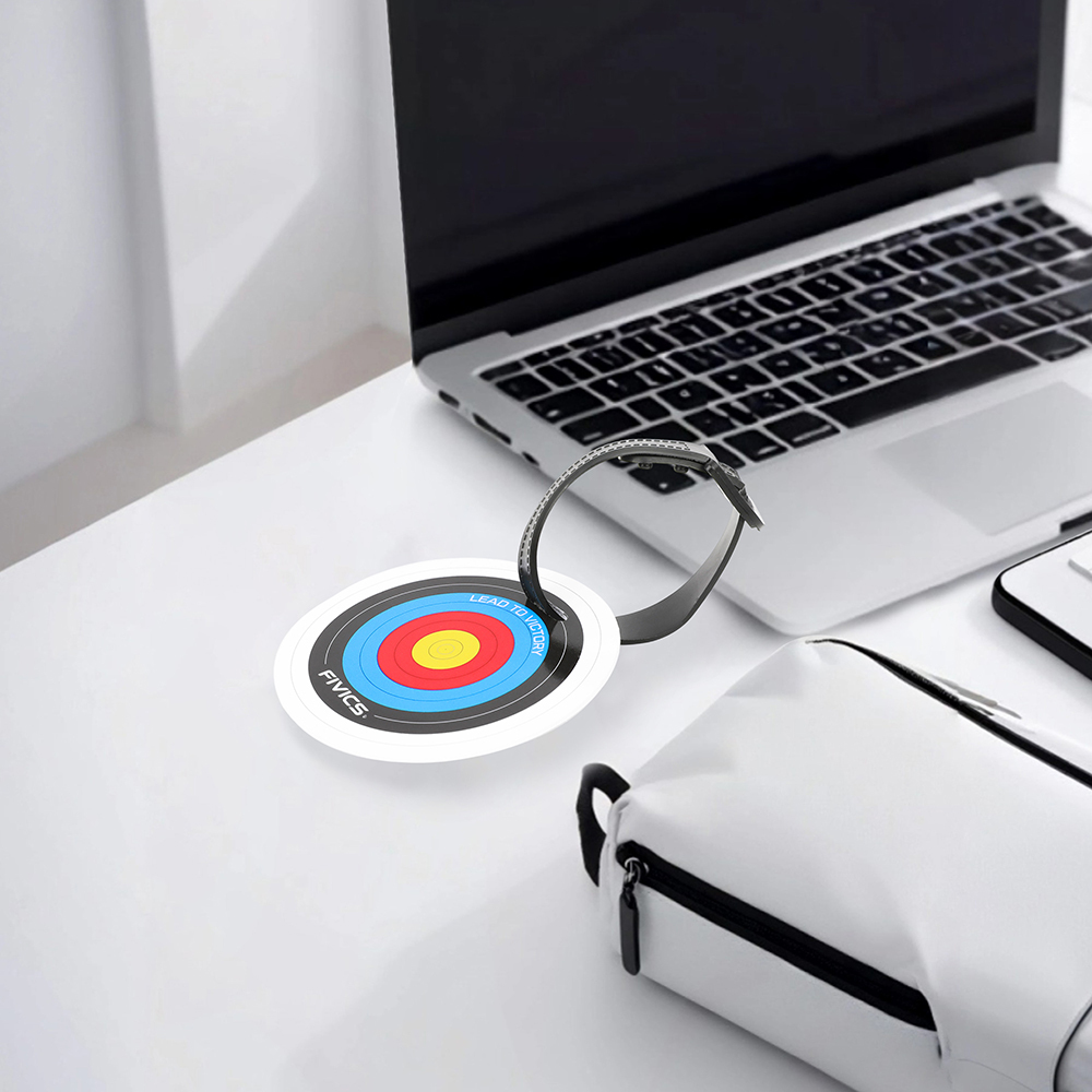 Fivics Archery Target Ring Tag – Hard Plastic Identification Card with Strap