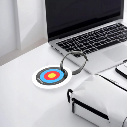 Fivics Archery Target Ring Tag – Hard Plastic Identification Card with Strap