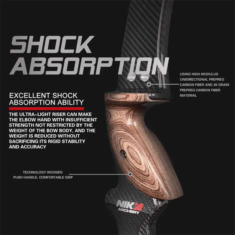 NIKA ET-9 Ultra-Light Carbon Fiber Bow Riser 