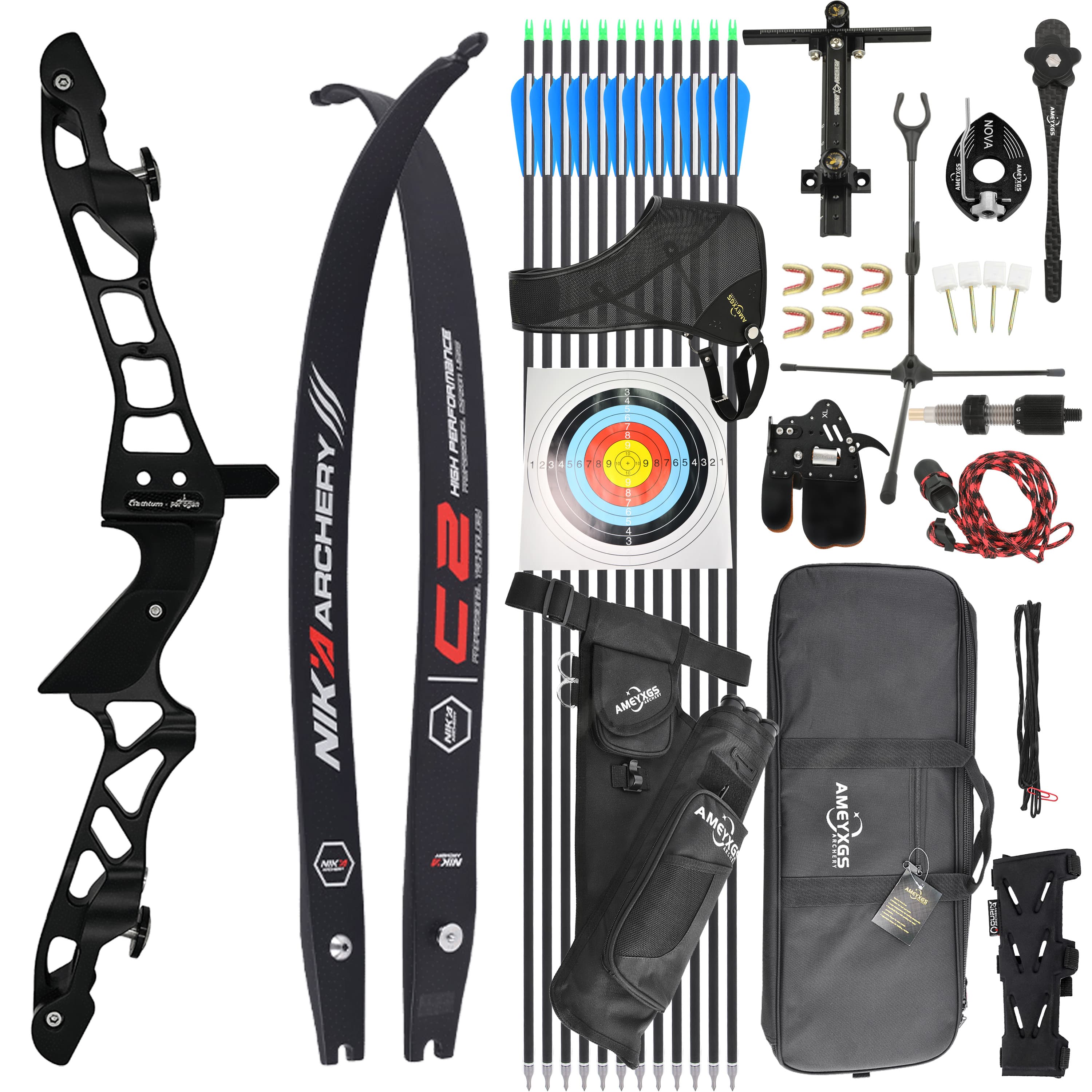 30/40/50bs Recurve Bow Kit Takedown Hunting Bow