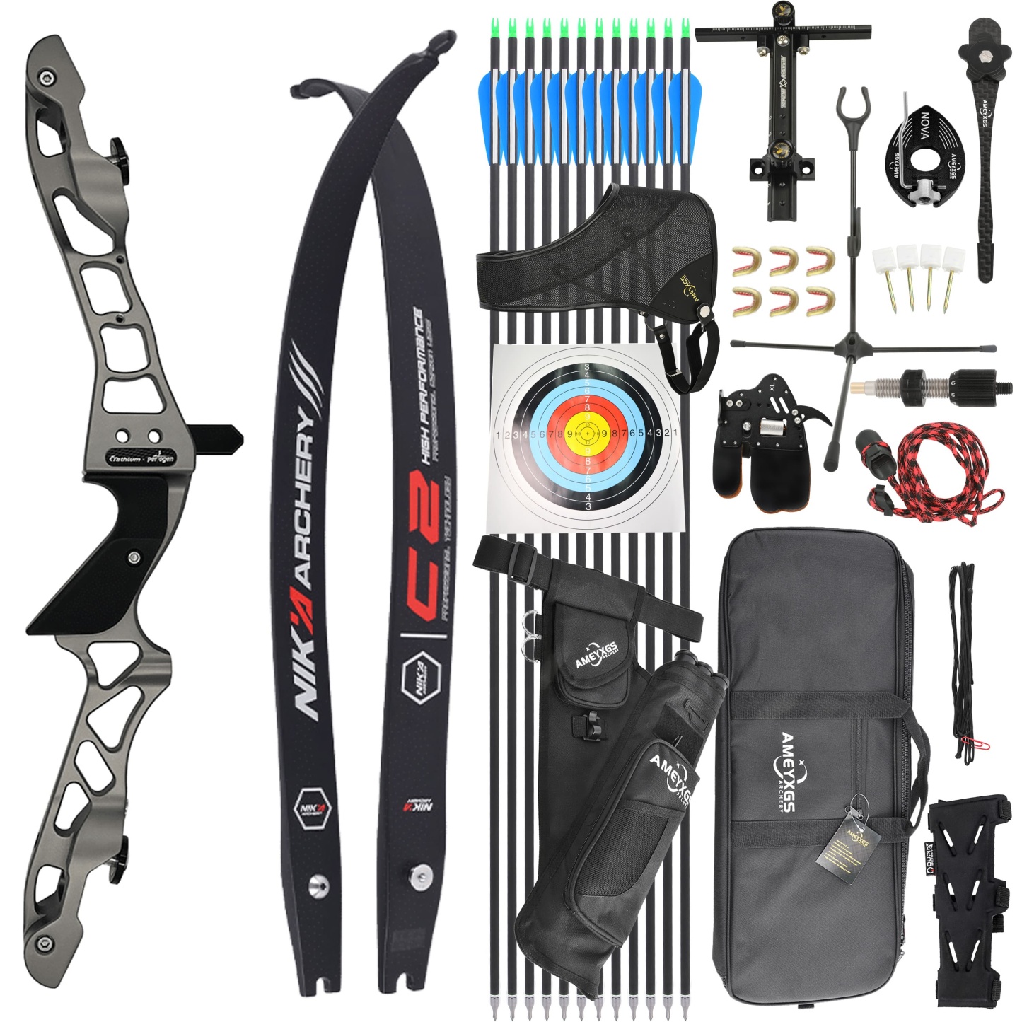30/40/50bs Recurve Bow Kit Takedown Hunting Bow