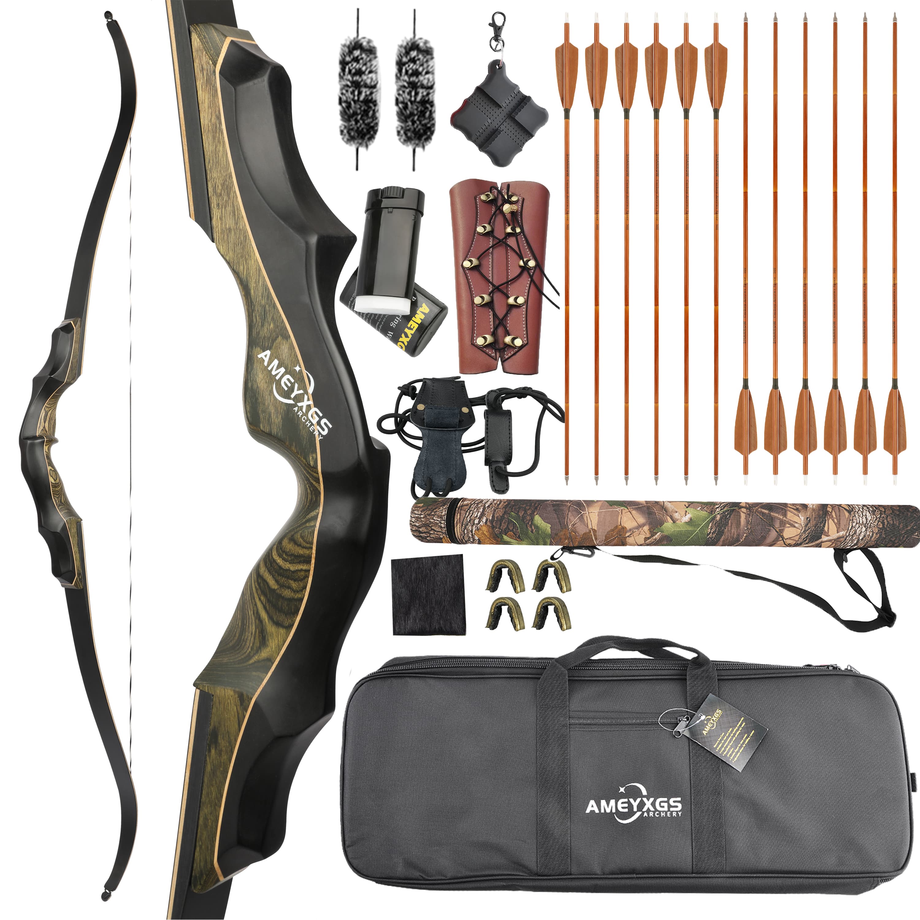 20-55LBS Recurve Bow Set 62inch Archery Hunting Arrow