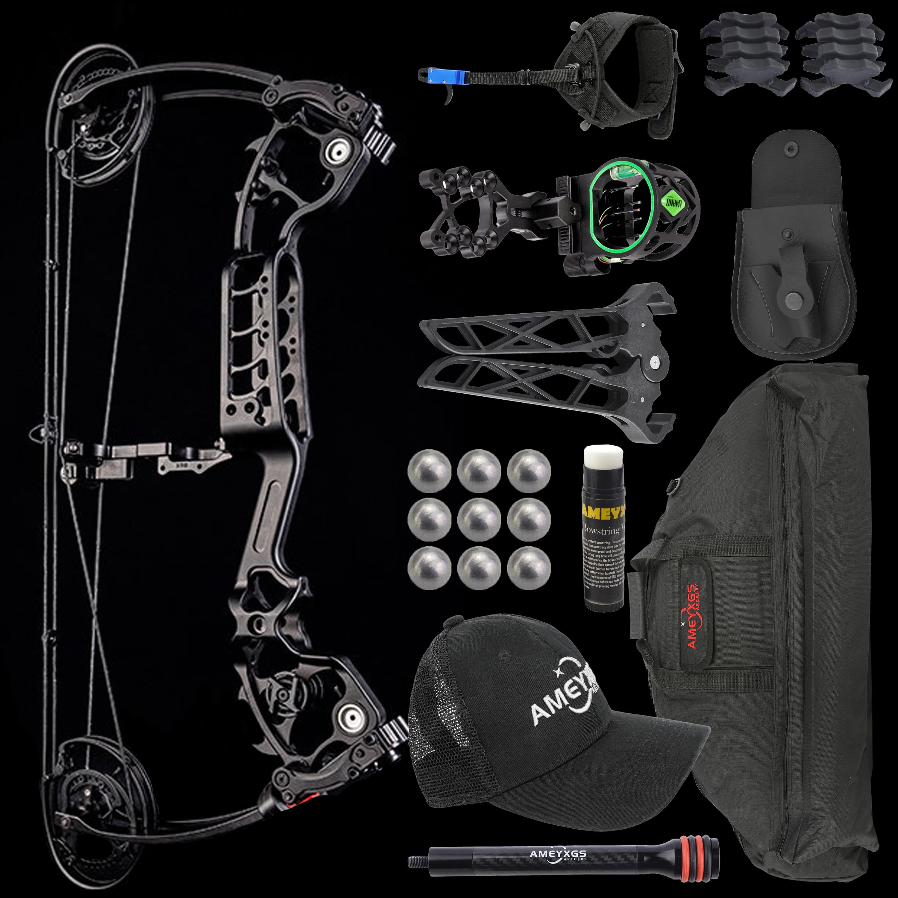 Dual-Use 0-75 lb Compound Bow | 380 FPS CNC 7075 Aluminum | Hunting & Target