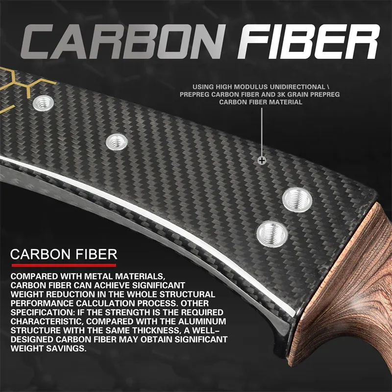 NIKA ET-9 Ultra-Light Carbon Fiber Bow Riser