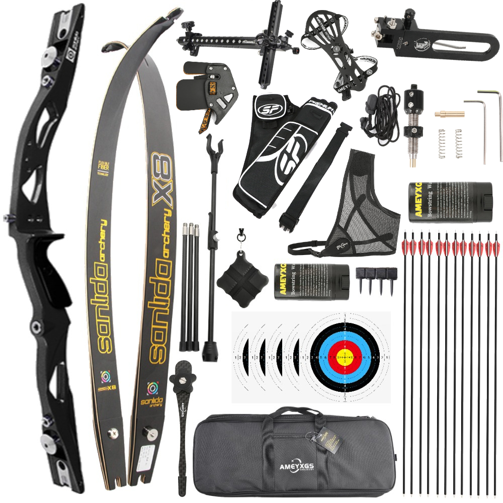 Sanlida X8 Olympic Recurve Bow Set – 66/68/70" ILF, 16–50lbs