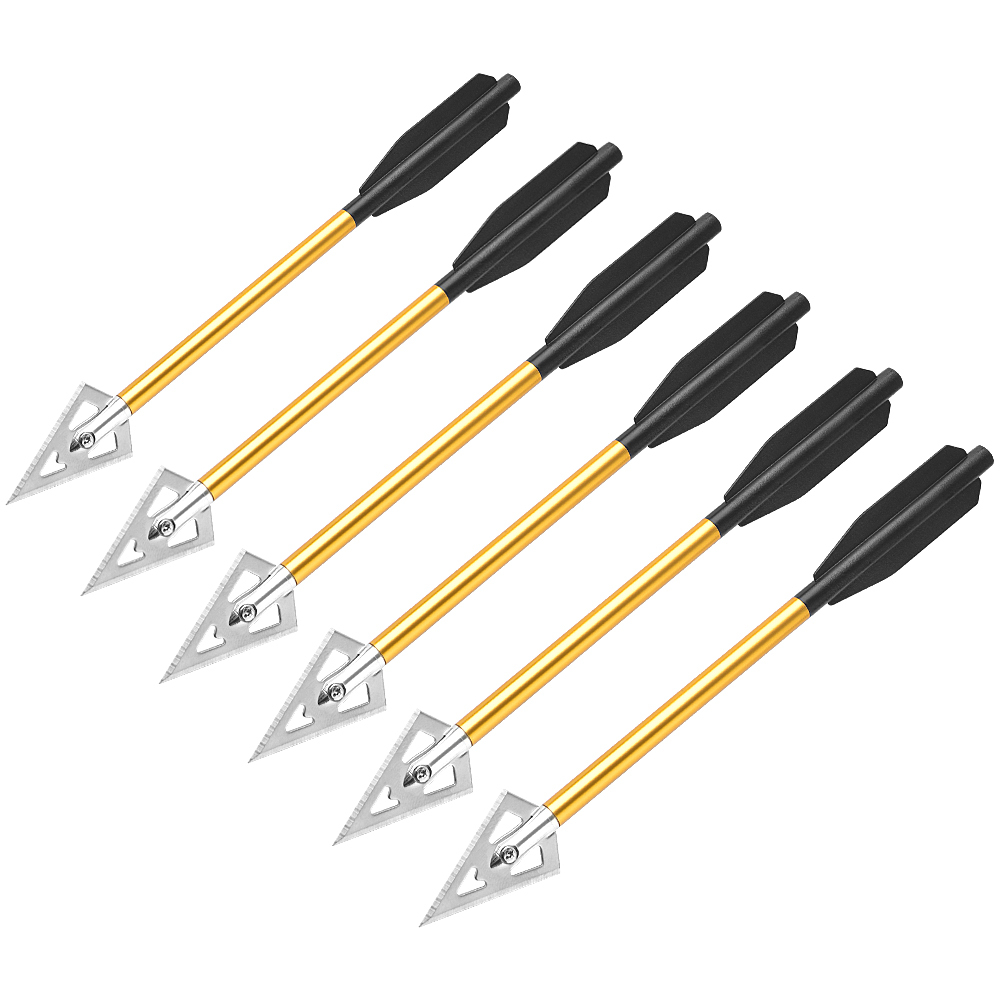 AME ARCHERY Aluminum Shaft Broadhead Mini Crossbow Arrows (12pcs)