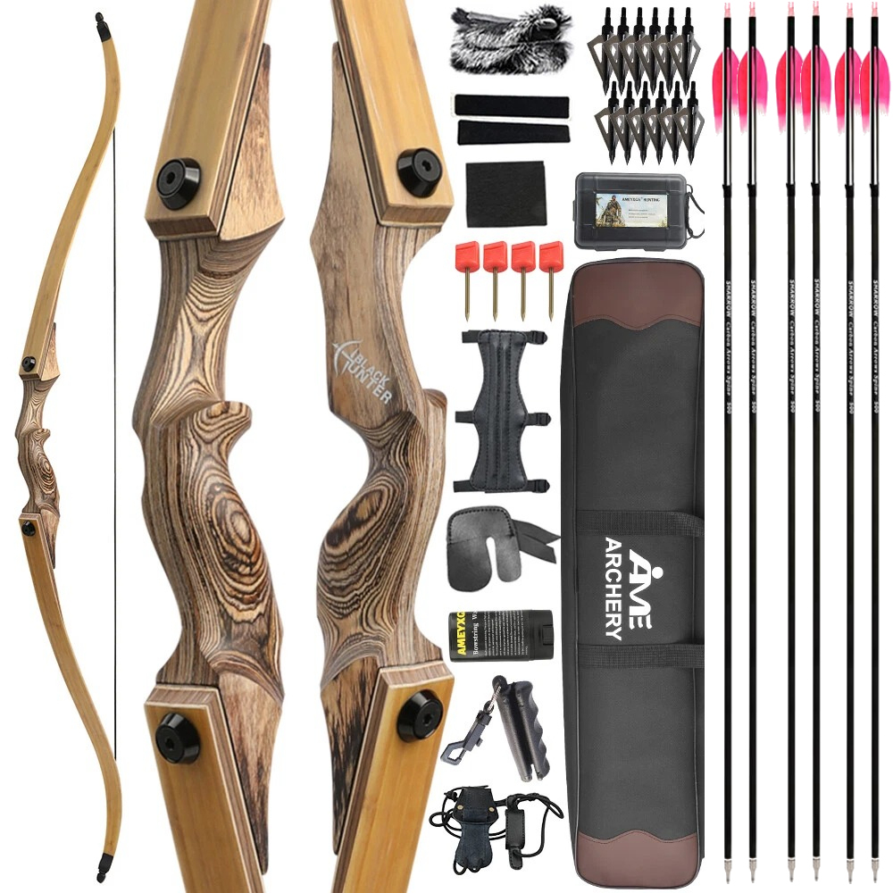 Blackhunter 60" Takedown Recurve Bow 20–60lbs Bow and Arrows Set