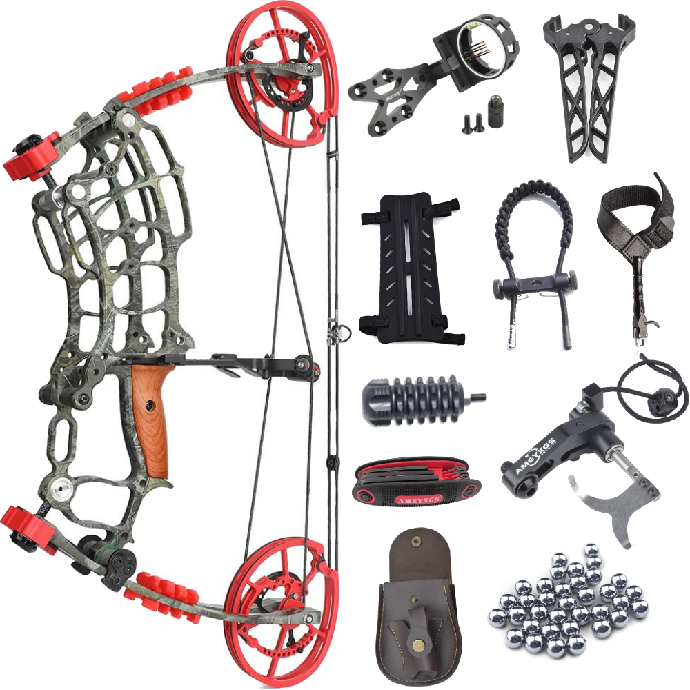 AME ARCHERY Dual-Use Bow — Forest Camo (Steel-Ball Kit)