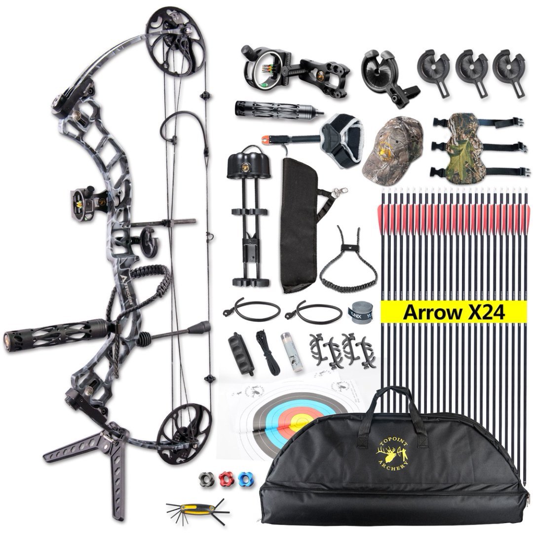 TOPOINT ARCHERY Trigon Hunting Compound Bow Set RH/LH