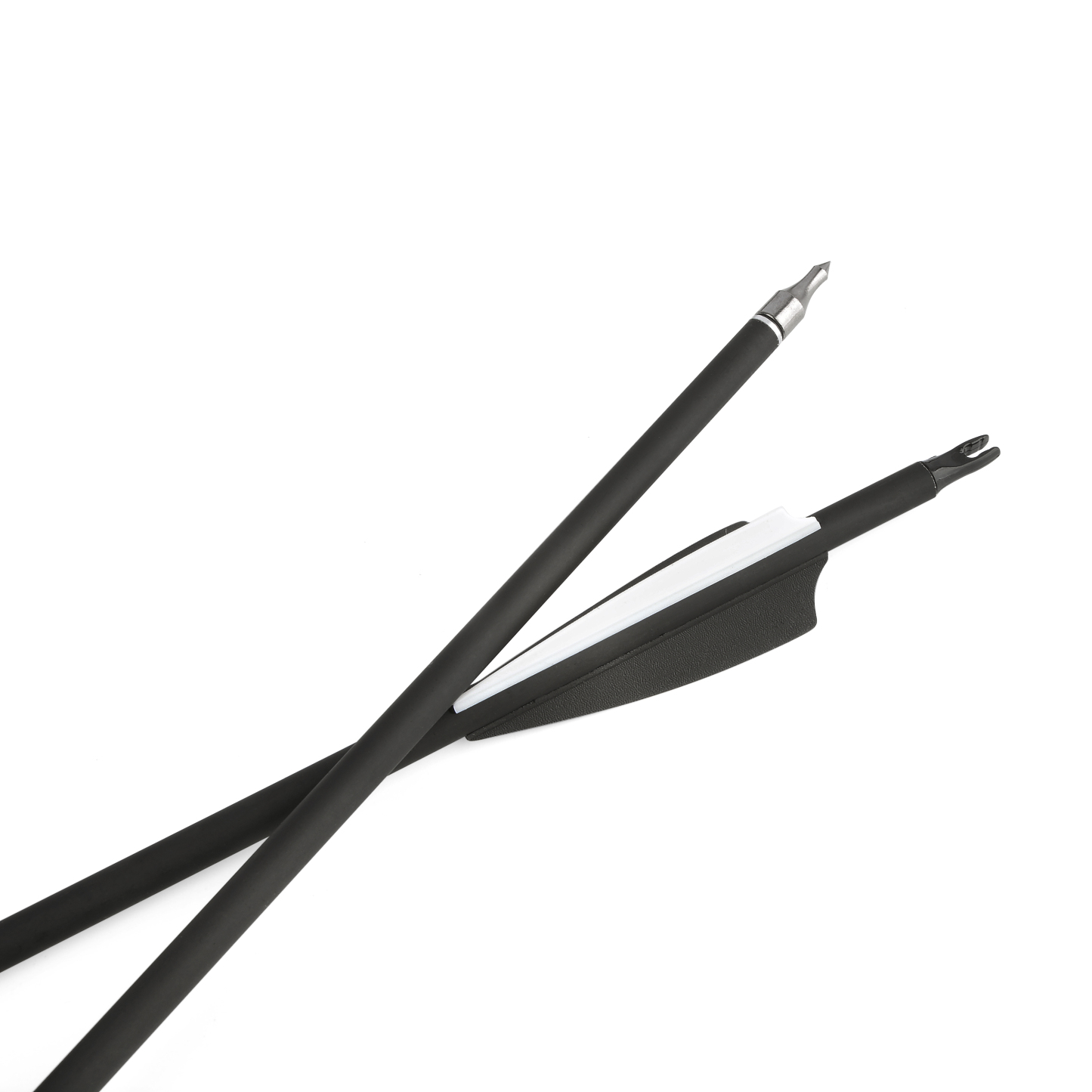 Archery Mixed Carbon Arrows 500 Spine – 12 pcs, 100 Grain, 3" Rubber Vanes