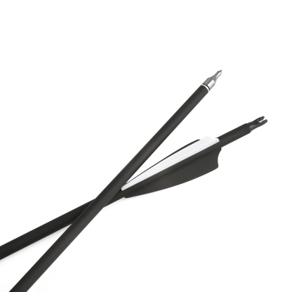 Archery Mixed Carbon Arrows 500 Spine – 12 pcs, 100 Grain, 3" Rubber Vanes