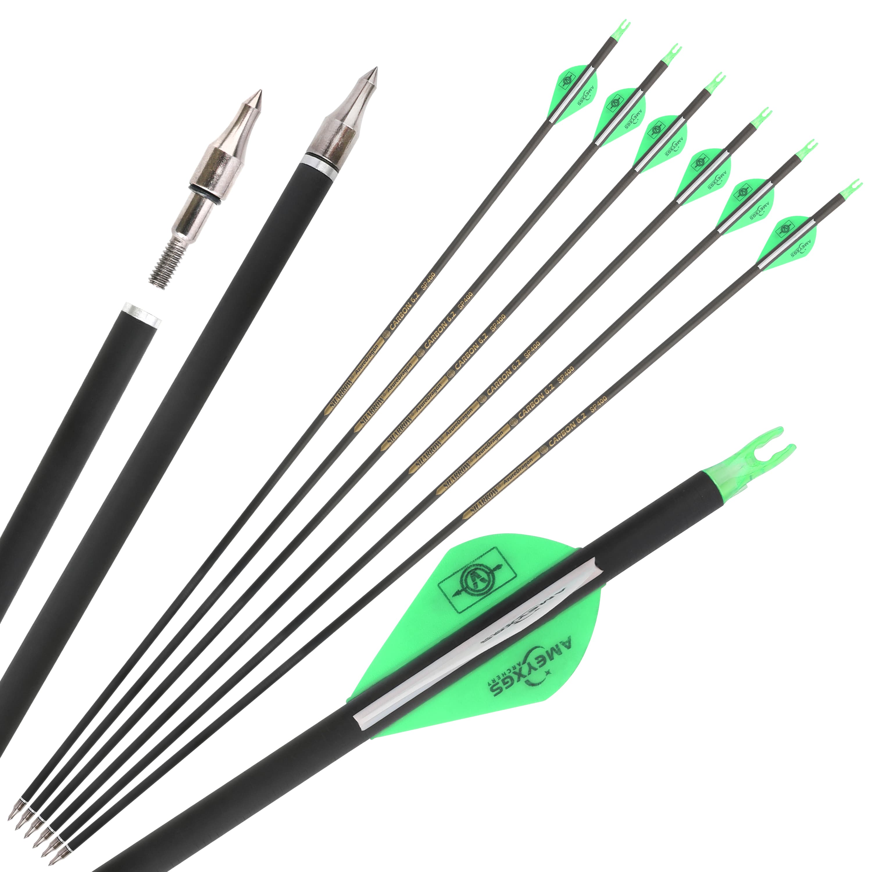 Hunting Carbon Arrows SP500 Vanes 30" Archery Target Shooting