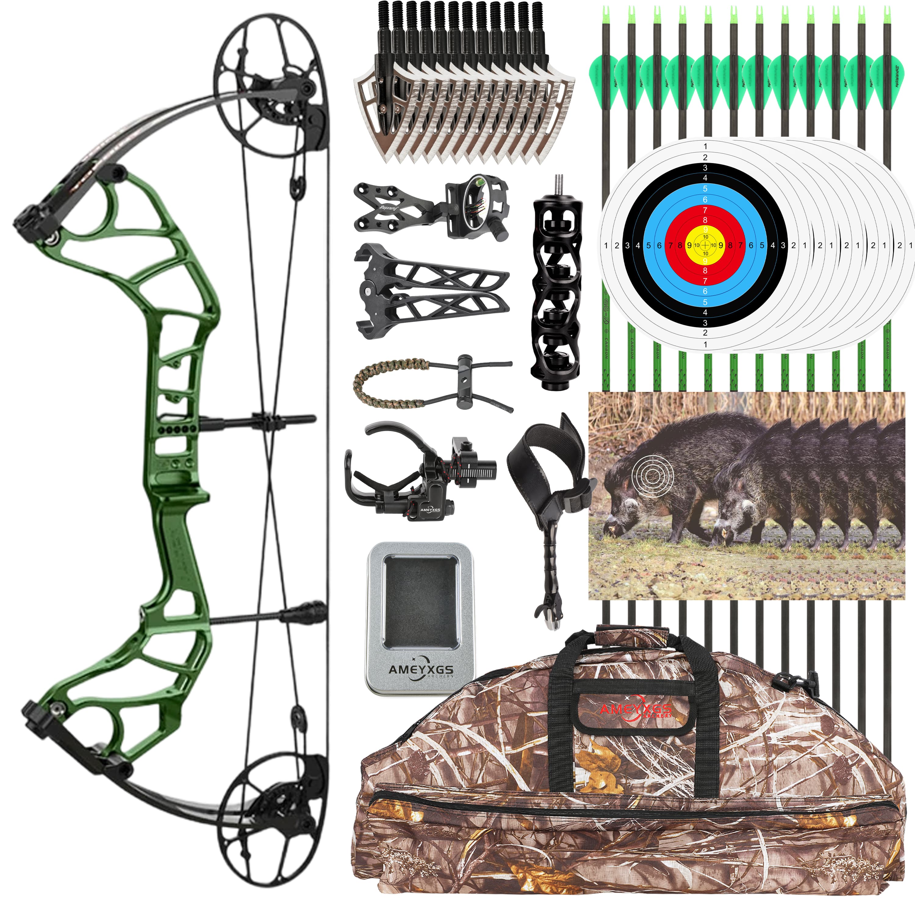 50-60lbs Compound Bow Set Adult Shooting Target Archery