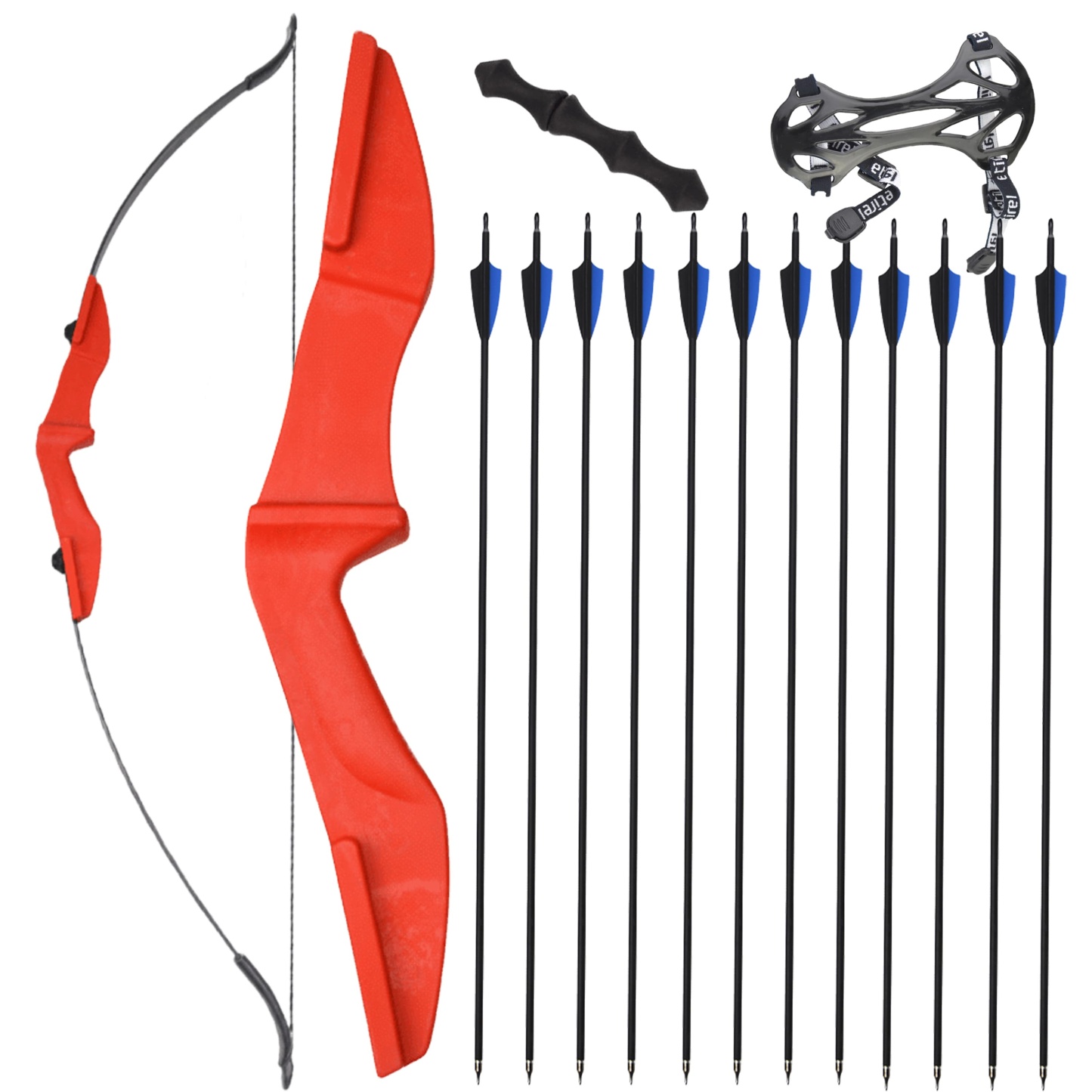 57" Recurve Bow Arrows Set 30-40lbs RH LH Takedown Bow