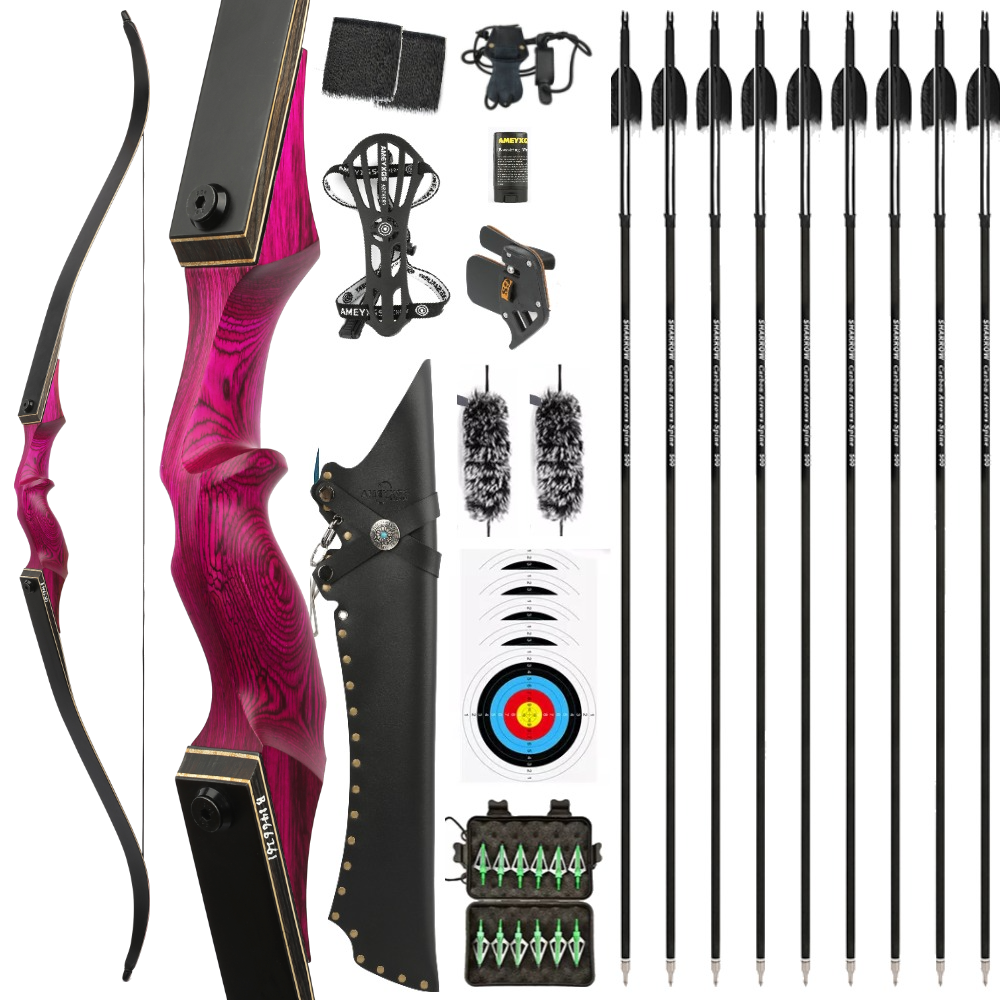 BlackHunter 60" Recurve Bow Arrow Set 20-60lbs RH LH