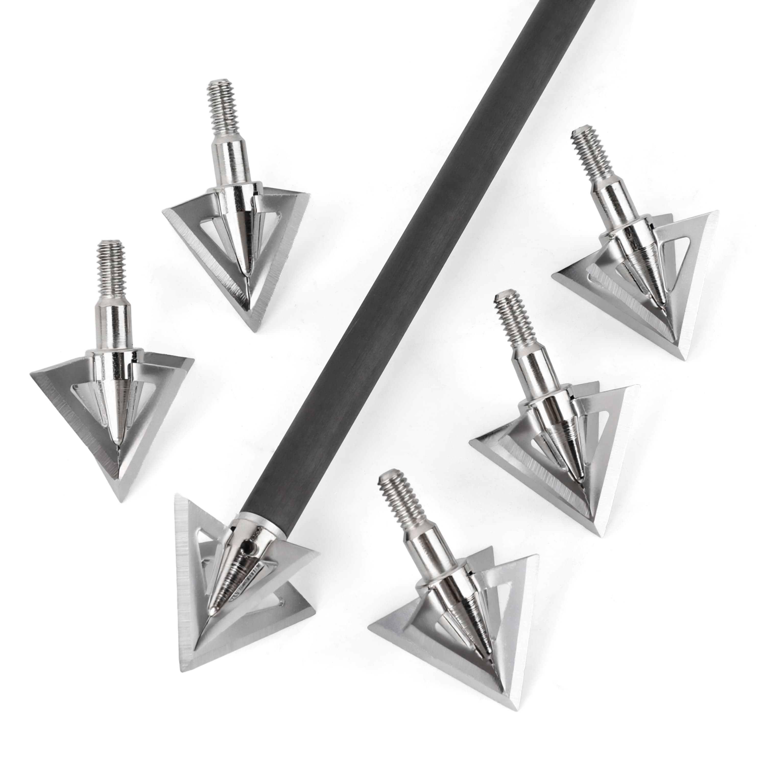 12X Archery Arrowhead 100gr Broadhead Screw-in Bow Hunting Shooting 
