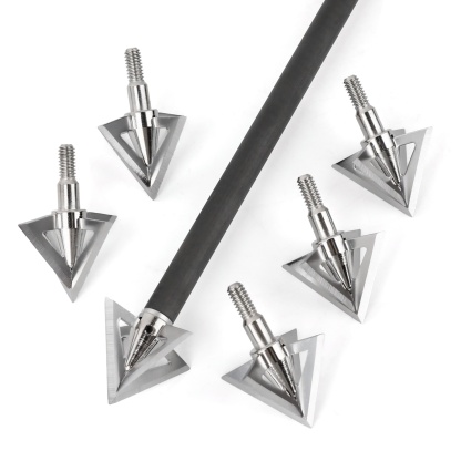 12X Archery Arrowhead 100gr Broadhead Screw-in Bow Hunting Shooting 