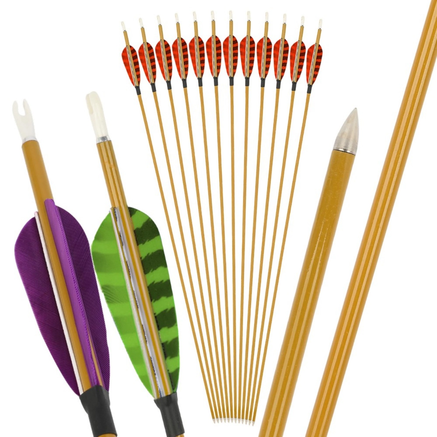 AME ARCHERY Turkey Feather Carbon Arrows Professional Arrows (12pcs)