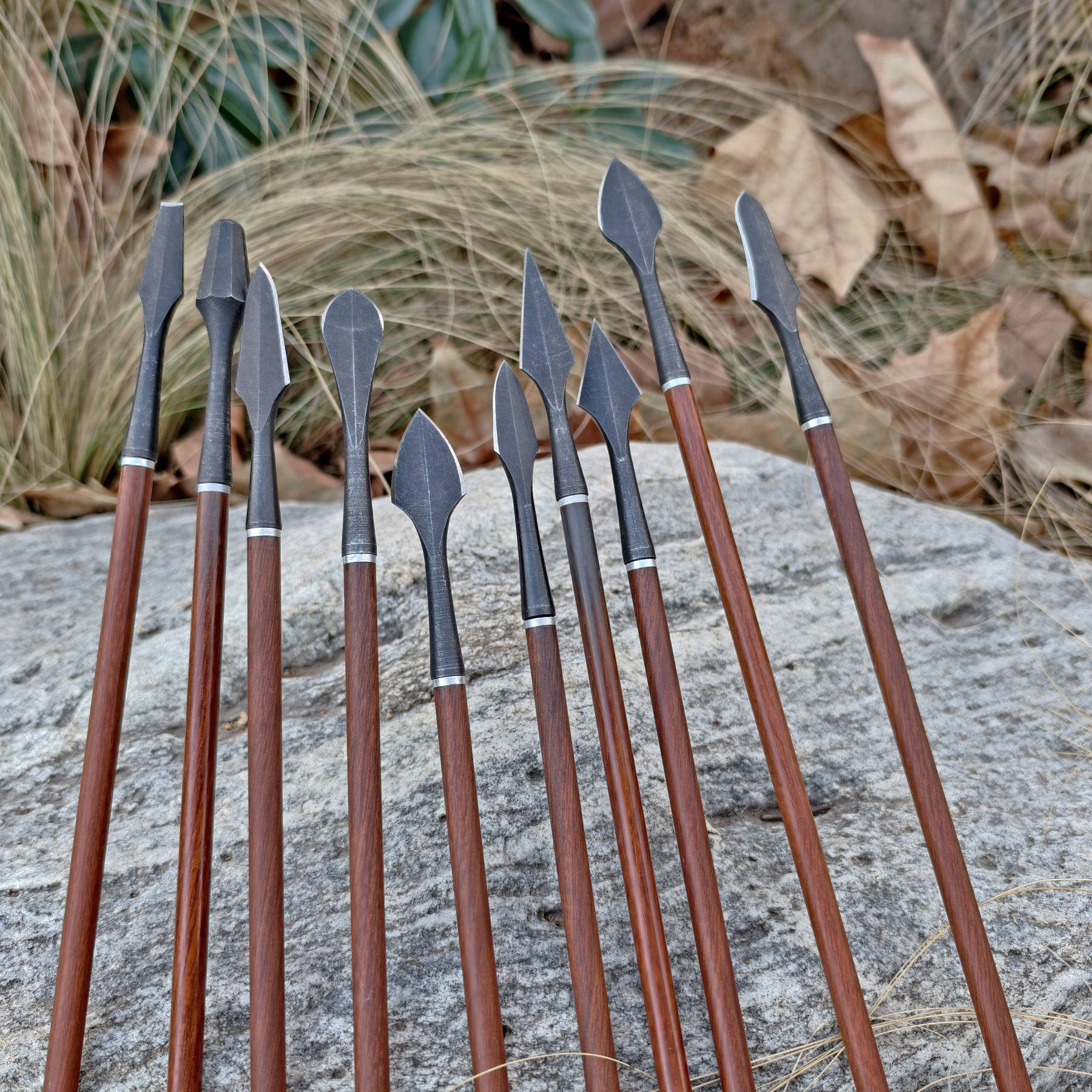 Black Steel Screw-In Points, 6pcs Set, High-Performance Archery Tips for Bow Hunting