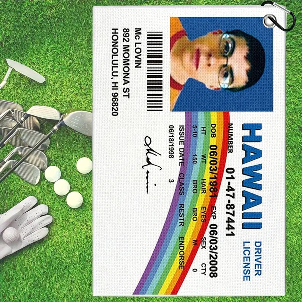 Golf Towel High Polyester Printed Bags Golfers Wiping Golf Clubs