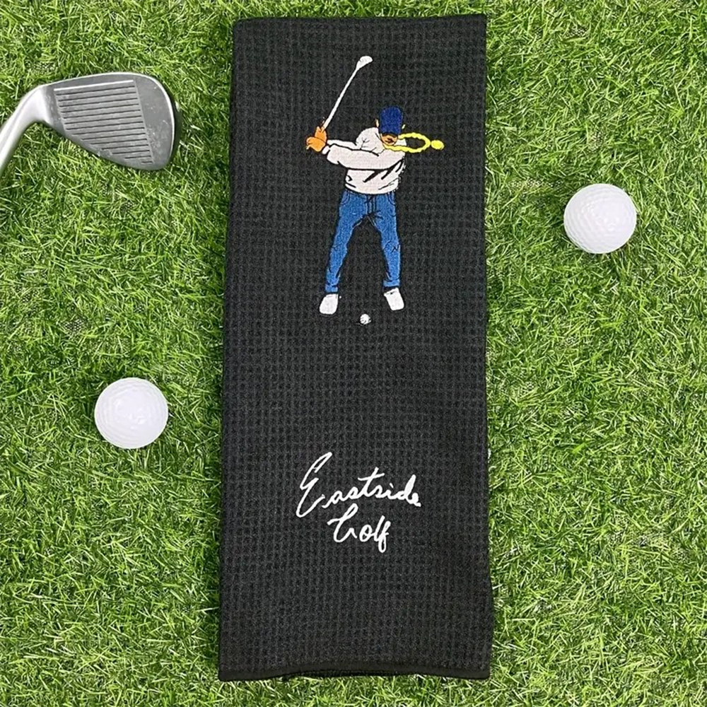 Golf Towel Polyester Printed Bags Golfers Wiping Golf Clubs