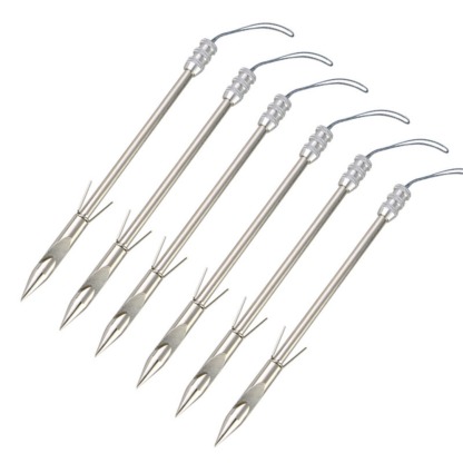 6X Bowfishing Darts Arrowhead  Tips Quiver Bow Fishing Hunting