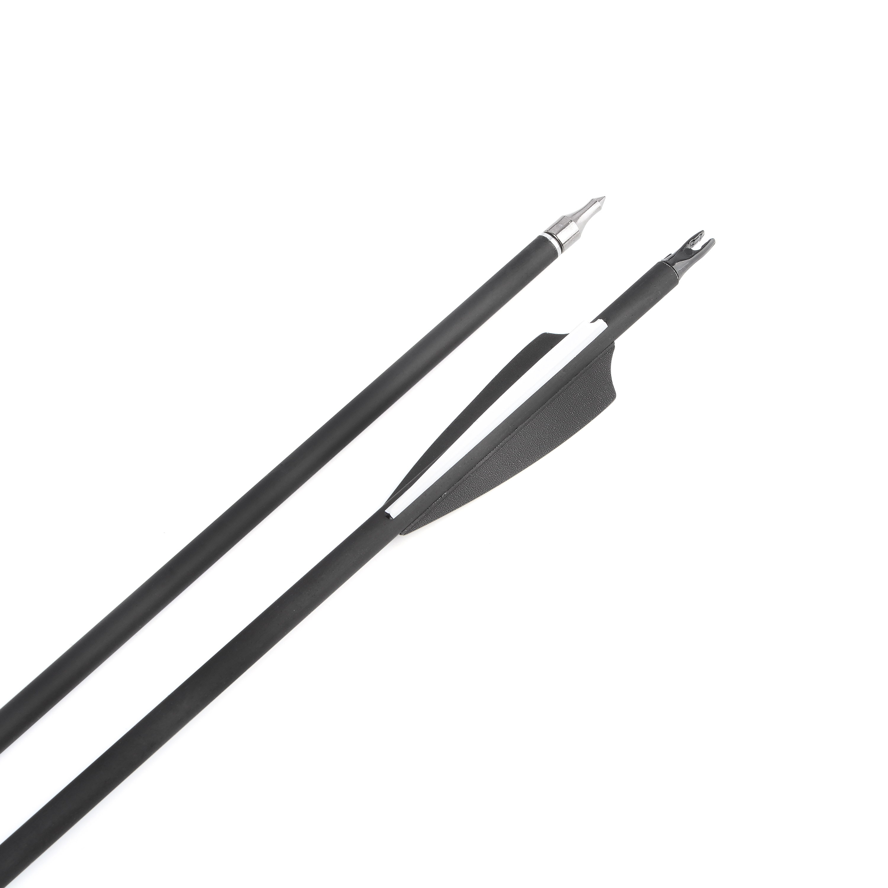 Archery Mixed Carbon Arrows 500 Spine – 12 pcs, 100 Grain, 3" Rubber Vanes