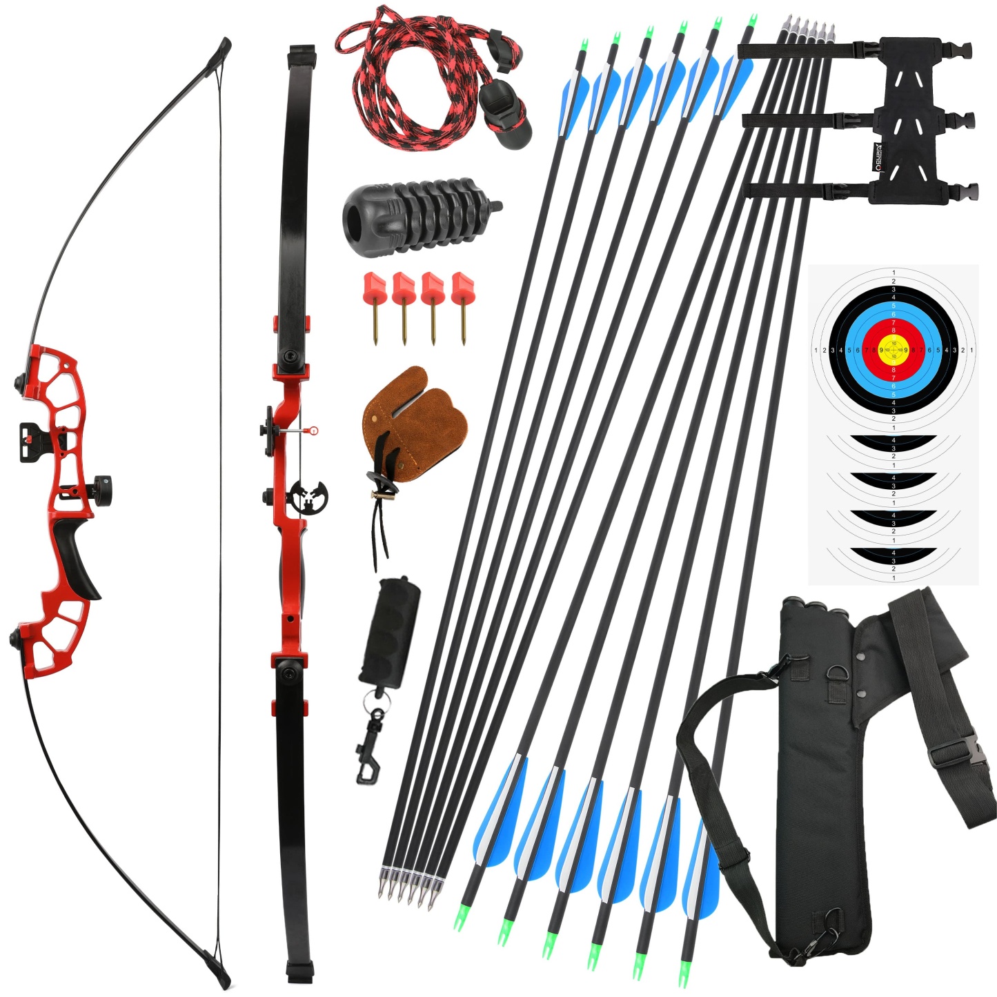 52" Straight Recurve Bow 30–50lbs Target & Field Use