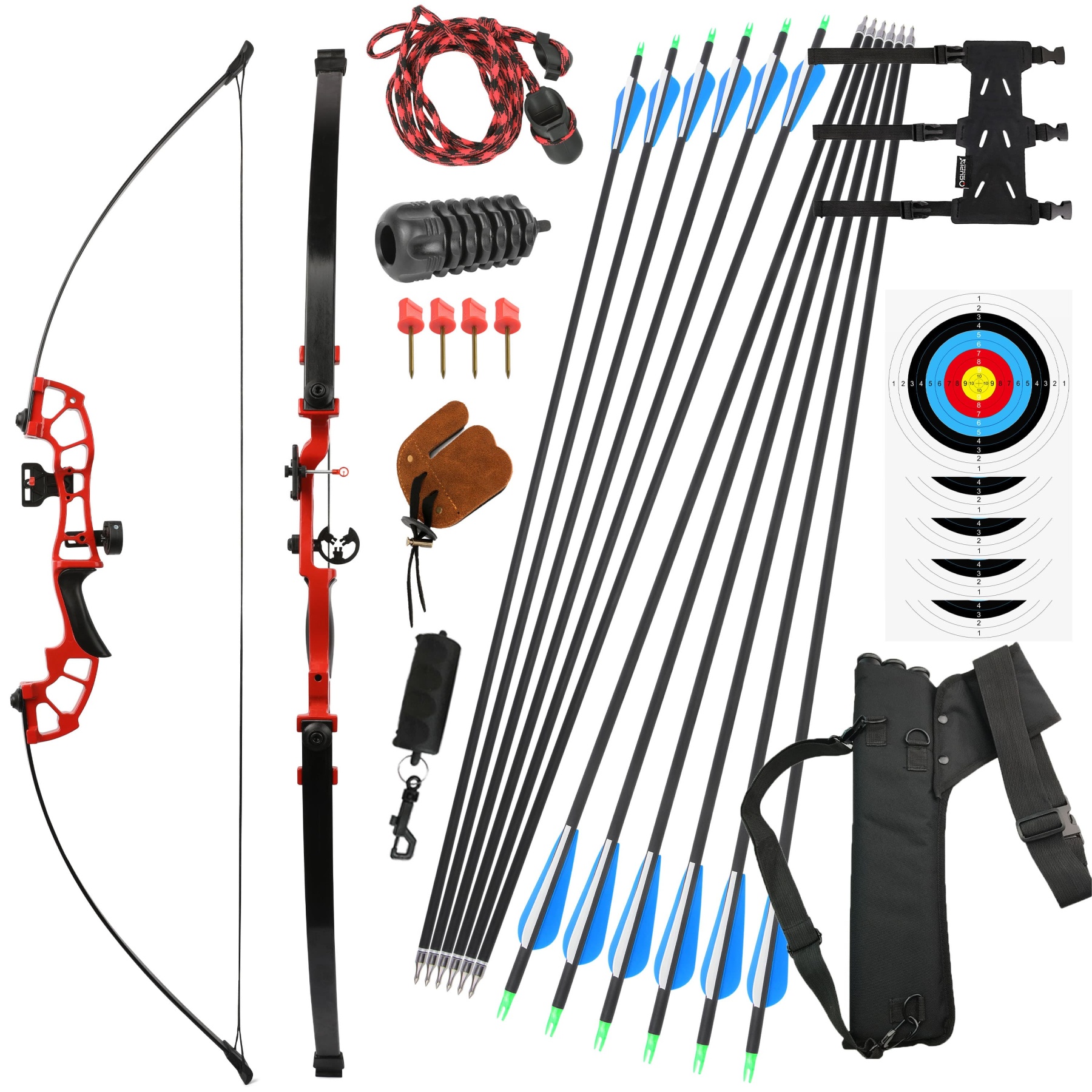 52" Straight Recurve Bow 30–50lbs Target & Field Use
