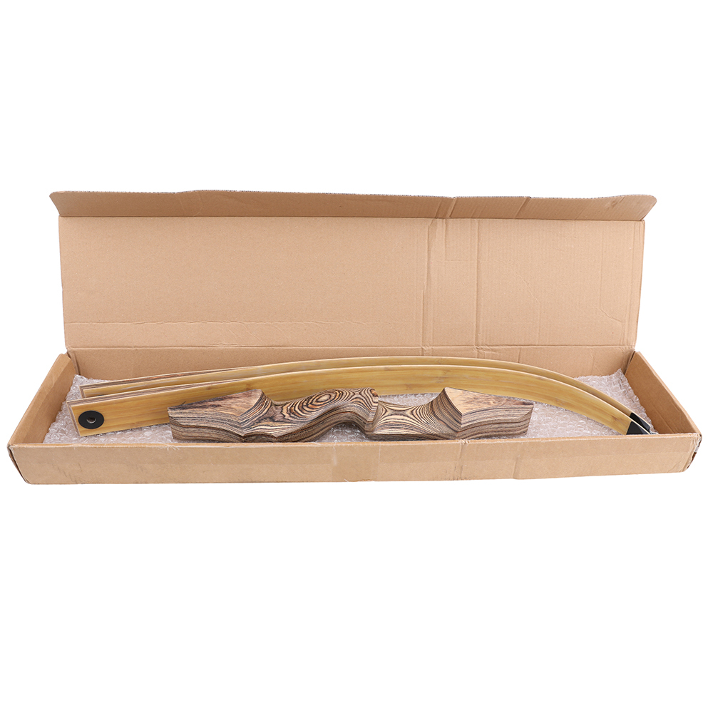 BLACK HUNTER Takedown Recurve Bow – 60", 20–60lbs, Transparent Fiberglass Bamboo Core, Techwood Riser