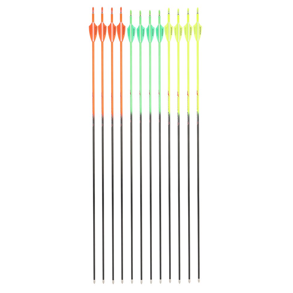 32" Pure Carbon Arrows SP300-600 3" Vanes Recurve Compound Bow Archery Hunting