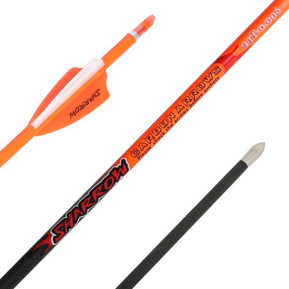 32" Pure Carbon Arrows SP300-600 3" Vanes Recurve Compound Bow Archery Hunting