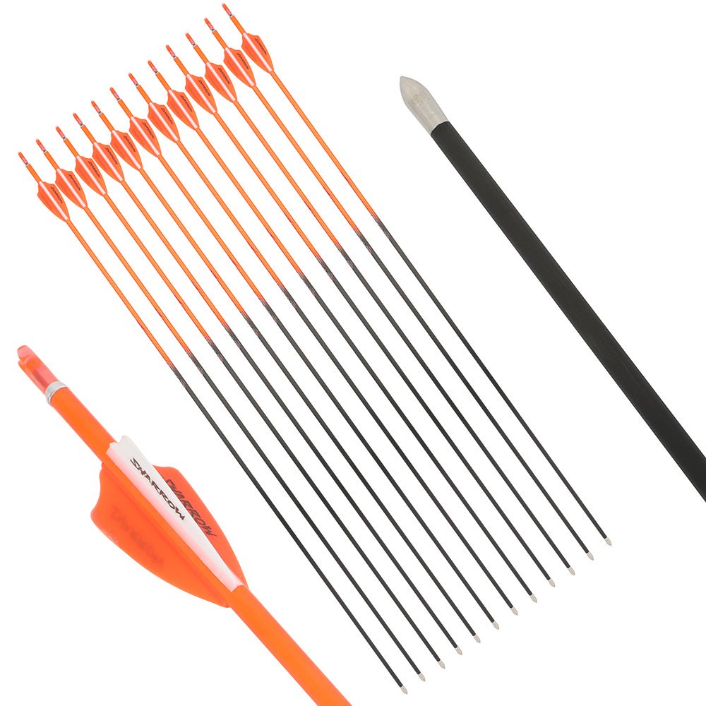 32" Pure Carbon Arrows SP300-600 3" Vanes Recurve Compound Bow Archery Hunting
