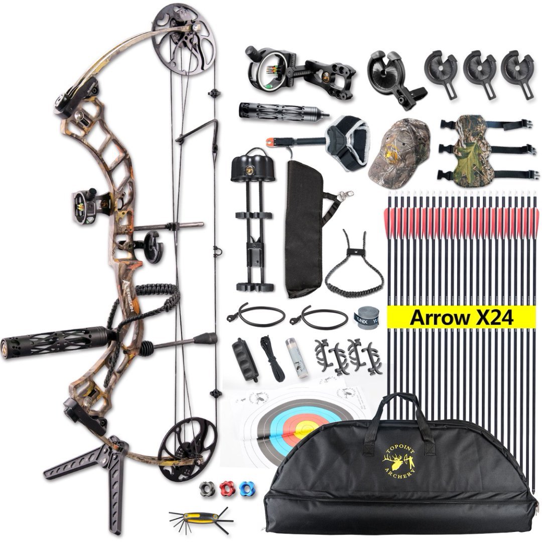 TOPOINT ARCHERY Trigon Hunting Compound Bow Set RH/LH