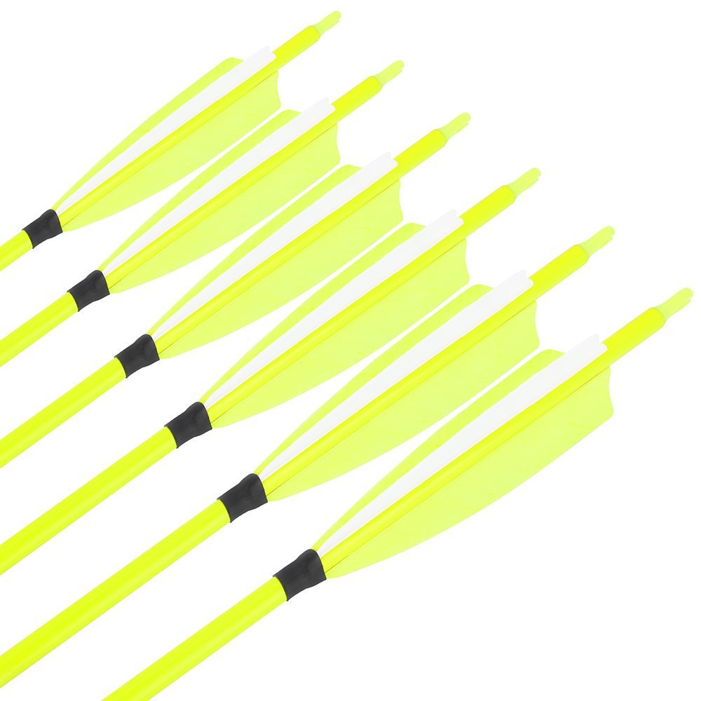 AME ARCHERY Yellow Mixed Carbon Arrows – Spine 500 (12pcs)