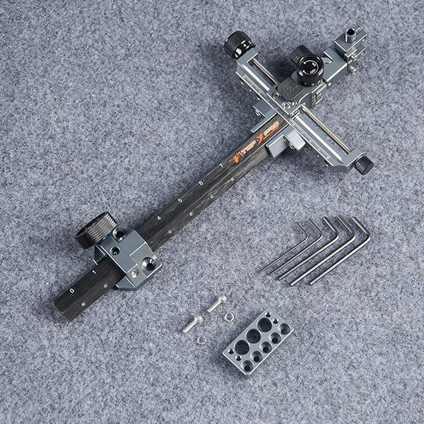 TOPOINT TP8810 Carbon Bar Target Compound Bow Sight RH/LH Compatible (No Scope)