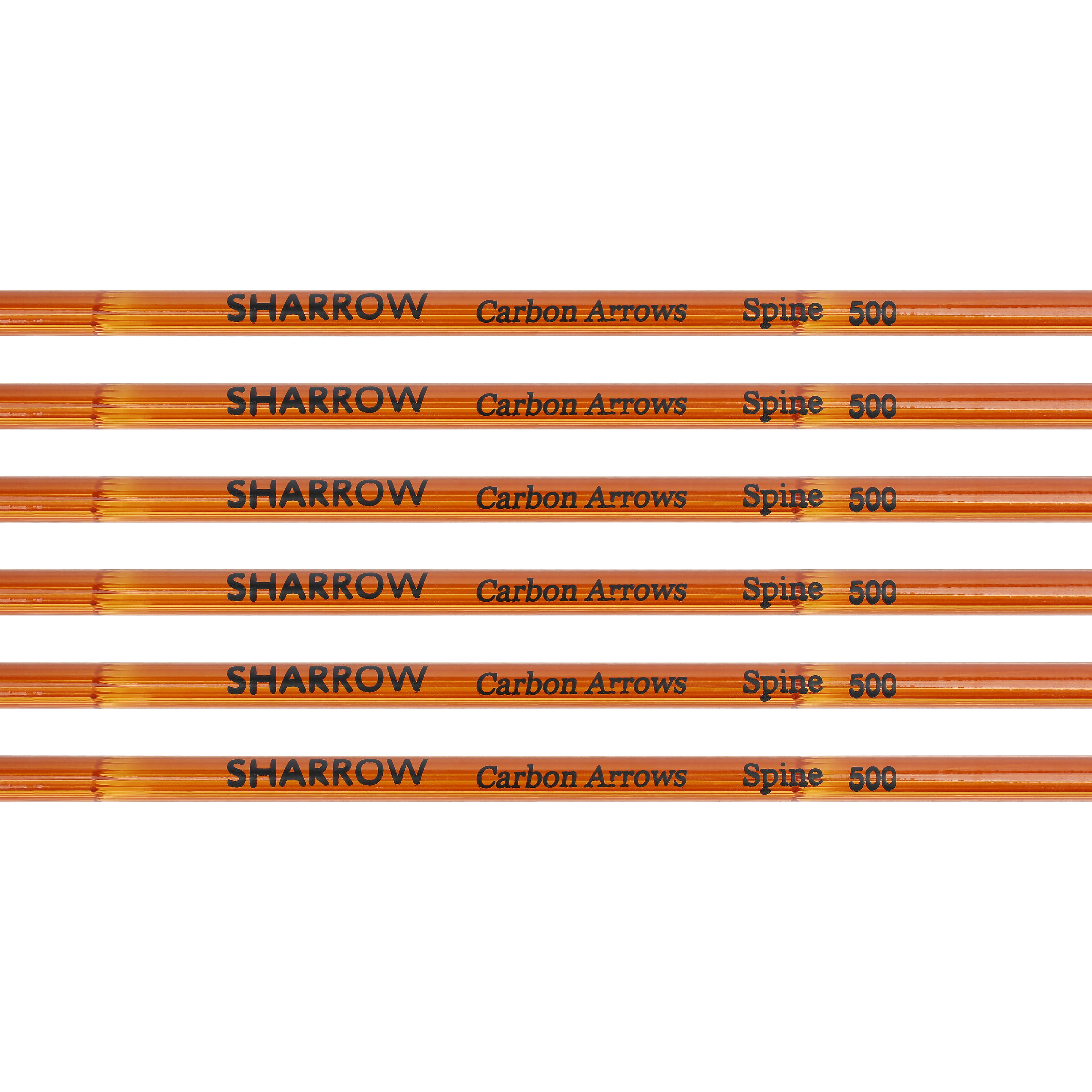 AME ARCHERY 500 Spine Bamboo-Pattern Mixed Carbon Arrows (2 Yellow 1 White Real Feather, 12pcs)
