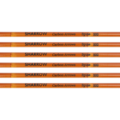 AME ARCHERY 500 Spine Bamboo-Pattern Mixed Carbon Arrows (2 Yellow 1 White Real Feather, 12pcs)