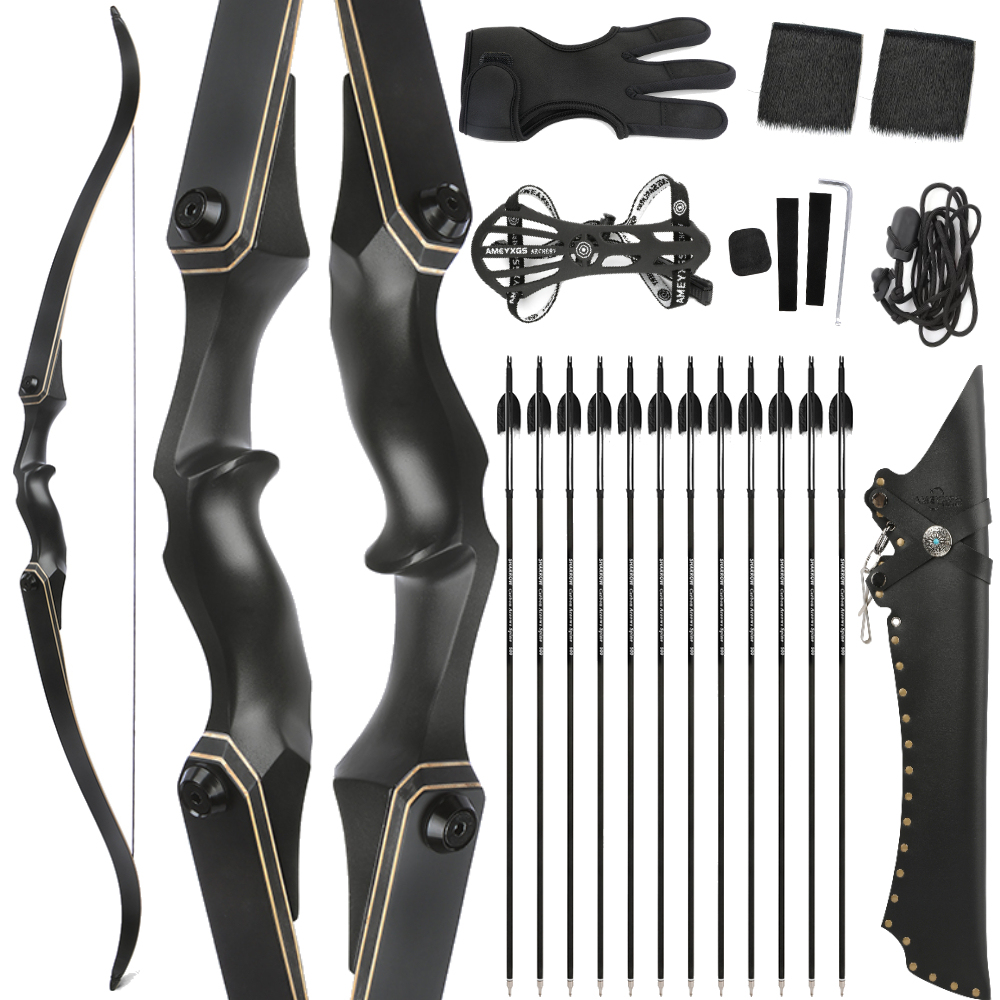 JUNXING F171A 60" Takedown Recurve Bow – 25-65lbs Draw Weight, Magnesium Alloy Riser