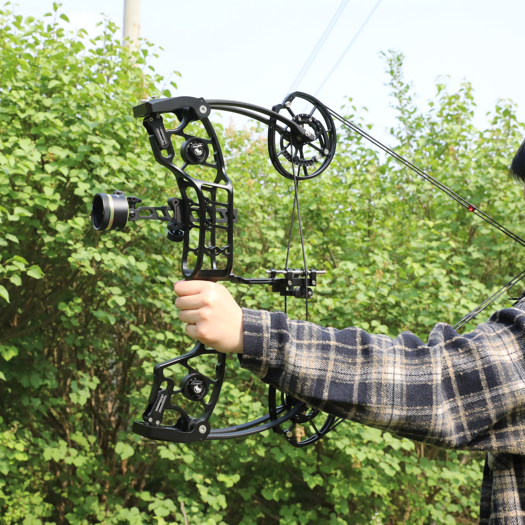 Dual-Use Compound Bow 30-80lbs Adjustable Archery & Steel Ball Bow