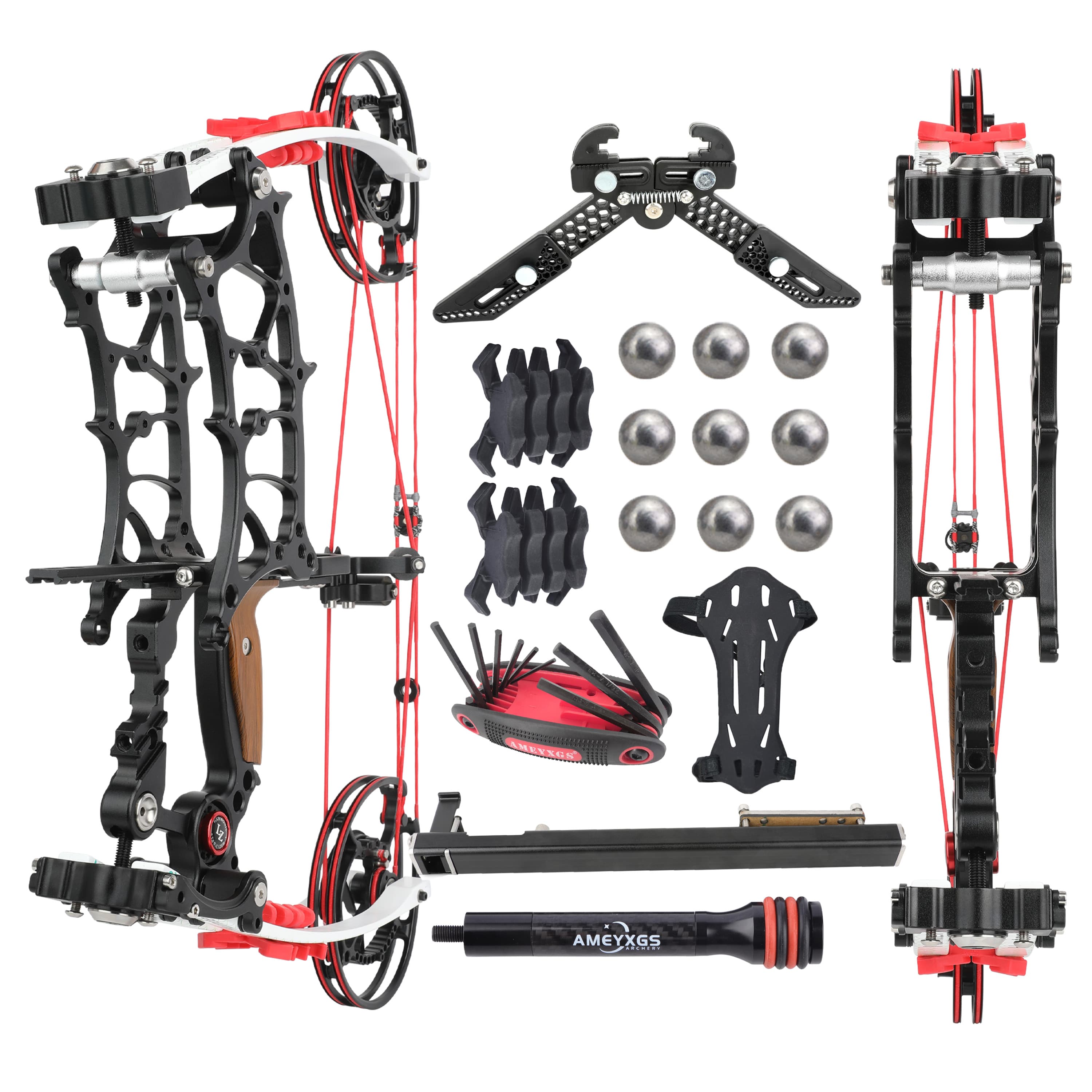 Dual-Purpose Compound Bow for Arrows & Steel Balls 30-75lb CNC