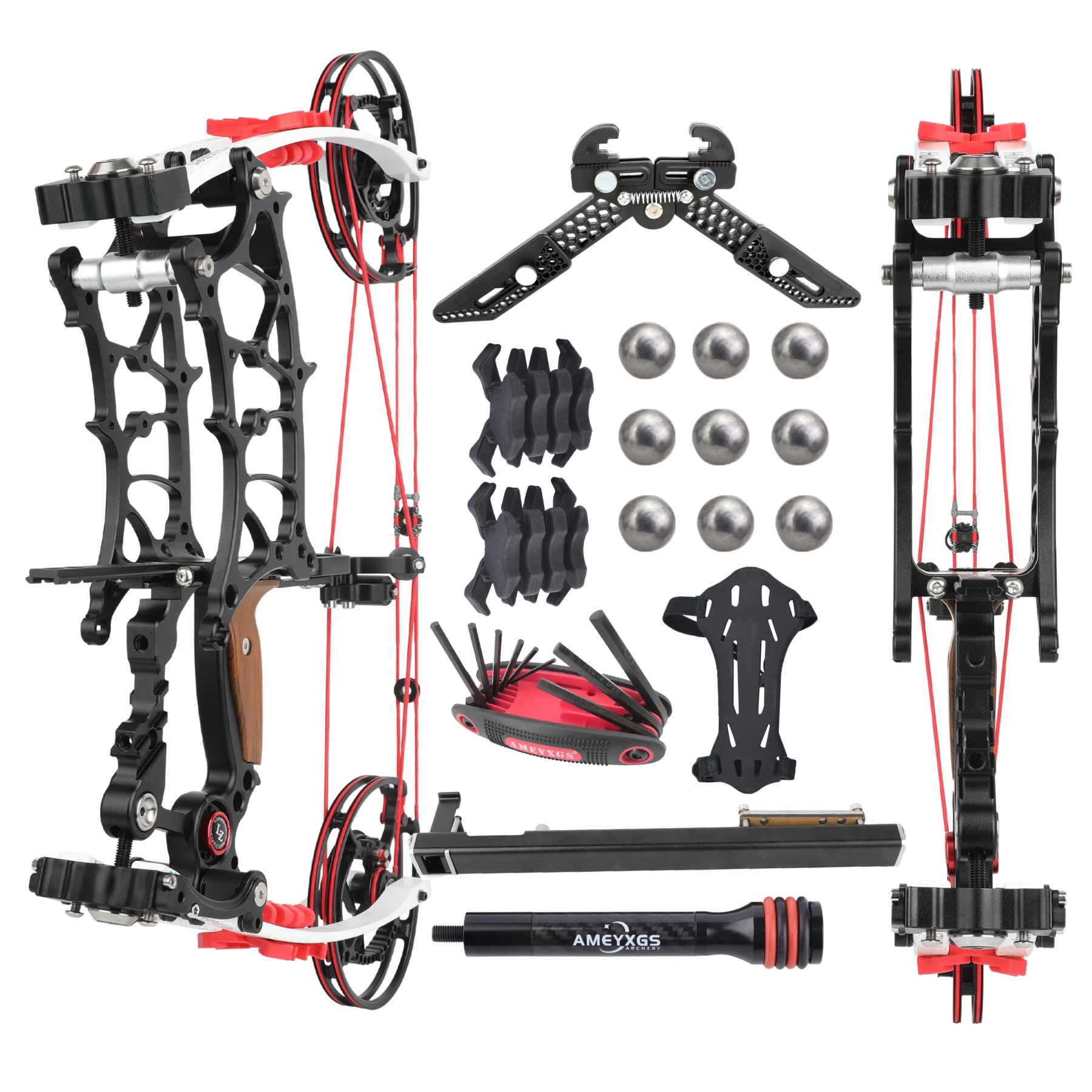 Dual-Purpose Compound Bow for Arrows & Steel Balls 30-75lb CNC