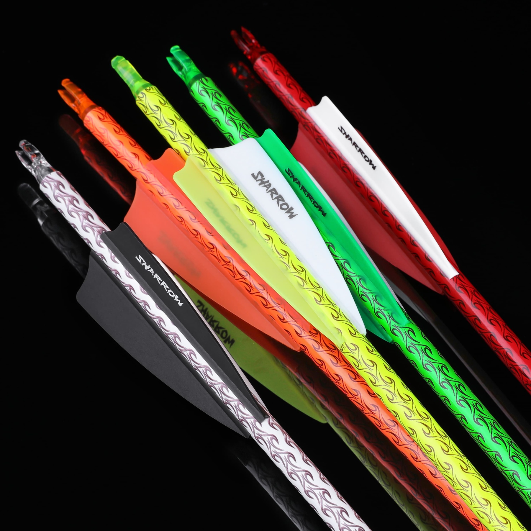30" Carbon Arrows SP500 Rubber Vanes 100Grain Tips Archery Hunting