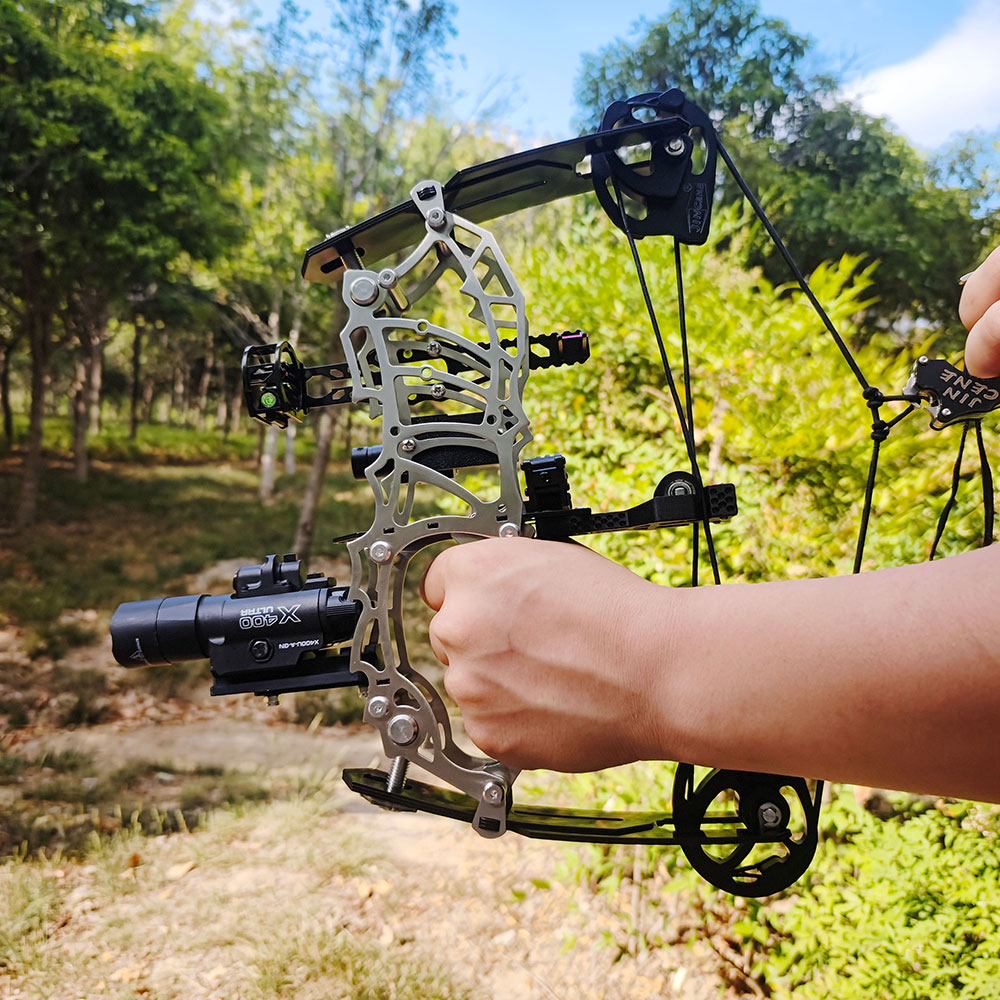 AME ARCHERY Short Axle Compound Bow (Style A) – Adjustable 15–32lbs(Mini Bow)