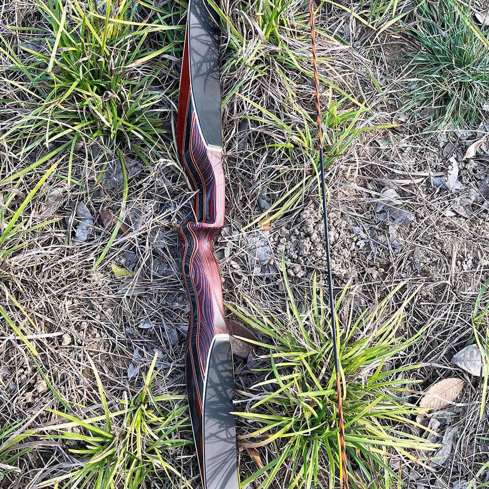 64" Traditional Recurve Bow Set 30-60lbs Archery Longbow