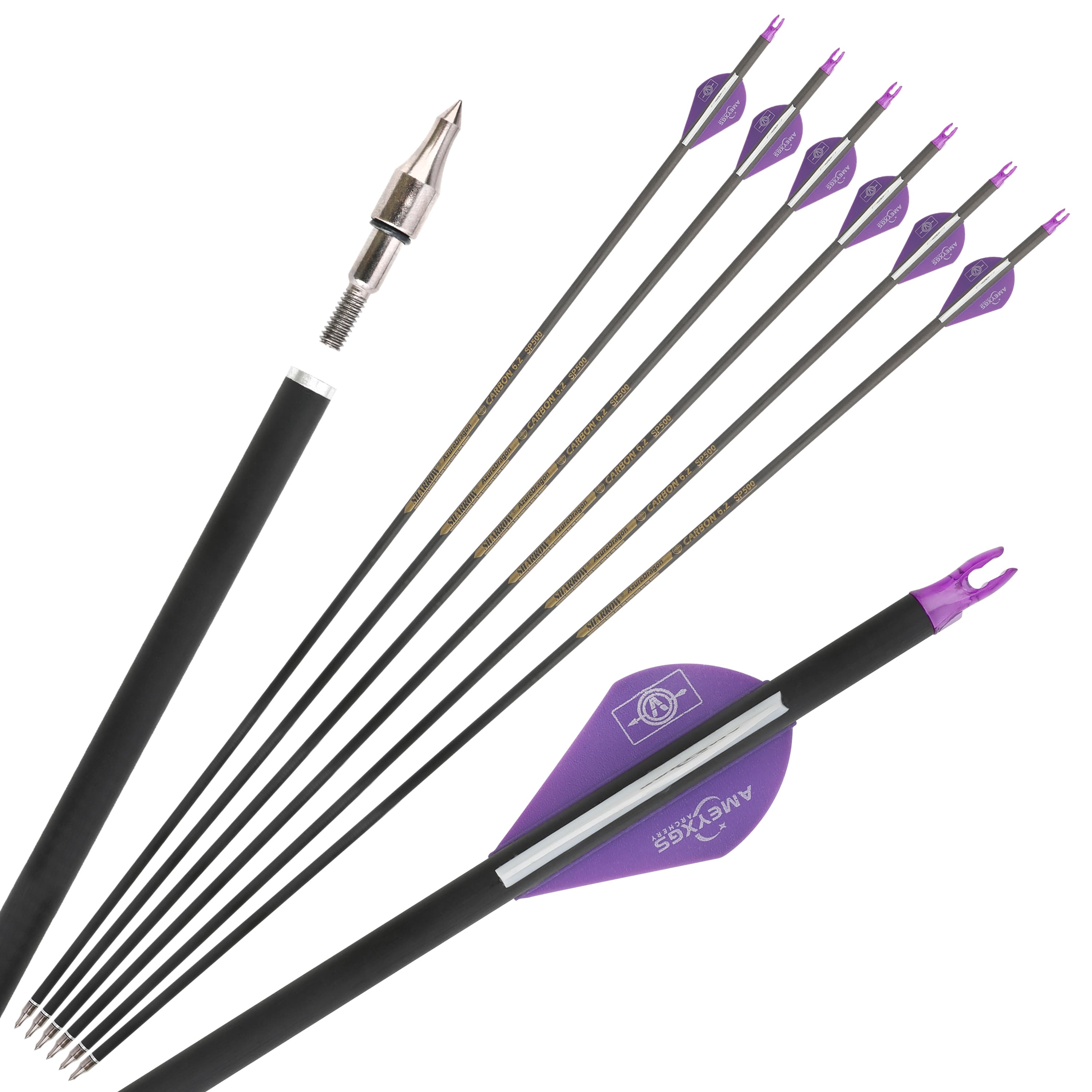 Hunting Carbon Arrows SP500 Vanes 30" Archery Target Shooting