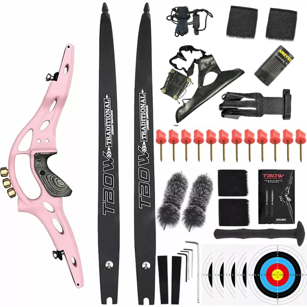 JUNXING B1 62" ILF Hunting Recurve Bow 19'' Riser 30-60lbs 