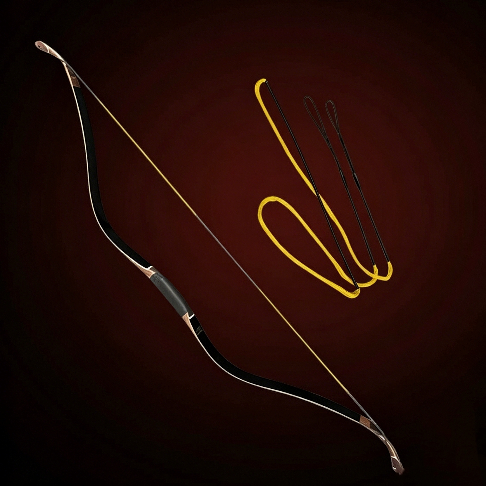 AME HAWKEYE 3K Carbon Horse Bow Walnut Speed Recurve 20–45lbs